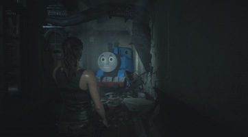 Ilyen, amikor Thomas, a gőzmozdony az ellenség a Resident Evil 2 Remake-ben