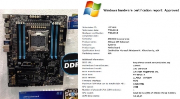 Kategóriájában az ASRock X99 Extreme4 kapta meg elsőként a Windows 8.1-es hitelesítést