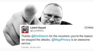 Kim Dotcom örök prémiumot ajánlott a Lizard Squad-nak, ha hagyják játszani