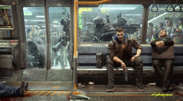 Különös Cyberpunk 2077 háttérképet kaptunk a jövő metrójáról