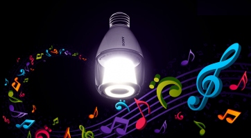 LED izzóba épített hangszórót mutatott be a Sony
