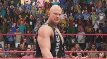 Még a bíró is térden állva remeg, úgy bunyózik egymással ez a két pankrátor a WWE 2K20-ban