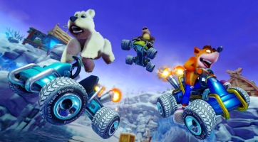 Polar, a tapsikoló jegesmaci a legújabb Crash Team Racing: Nitro-Fueled trailer főhőse