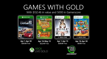 Project CARS 2 és Fable Anniversary az áprilisi Games With Goldban