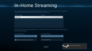 Steam: elérhető az In-Home Streaming