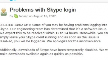 Windows Update okozta a múlt heti Skype-leállást