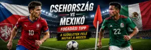 Csehország – Mexikó fogadási tipp: a szögletek felé mutat a meccs
