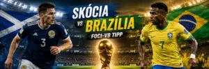 Skócia – Brazília foci-vb tipp: a biztonsági irány tűnik a legjobbnak