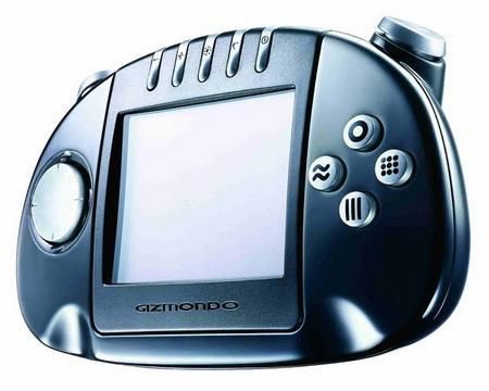 Széles képernyős, hangvezérelt Gizmondo játékgép