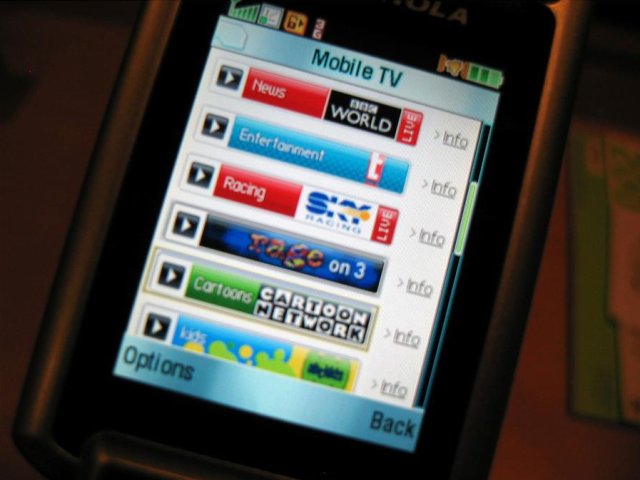 Motorola mobiltelefonok mozifilm-lejátszással