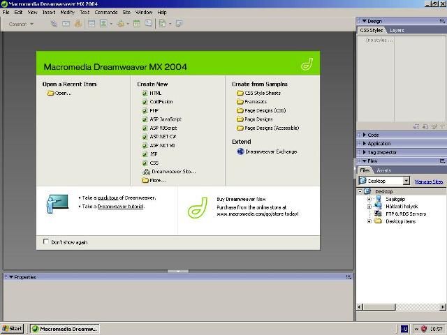 Dreamweaver MX 2004