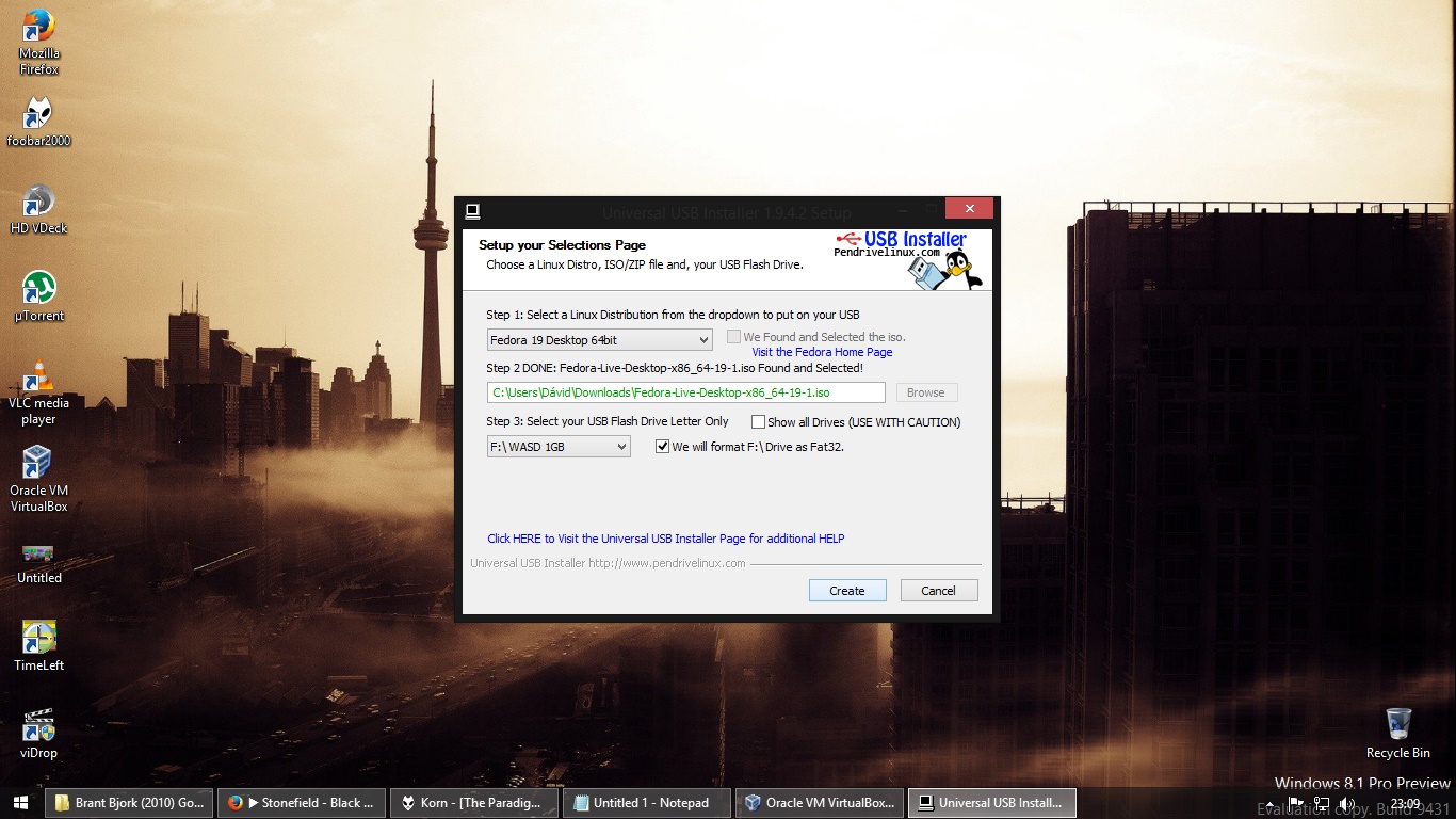 Linux (Fedora 19) telepítése Windows mellé
