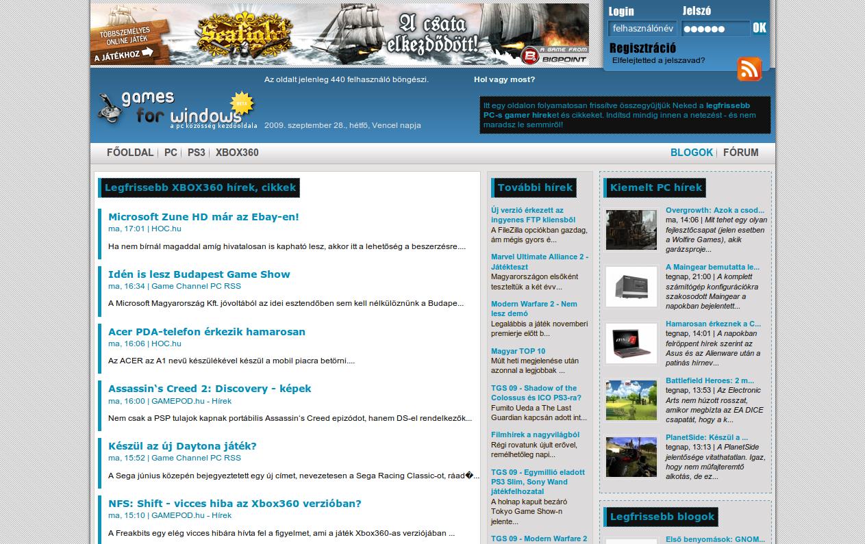 Új hírgyűjtő oldalak PC, PS és XBOX fanoknak!