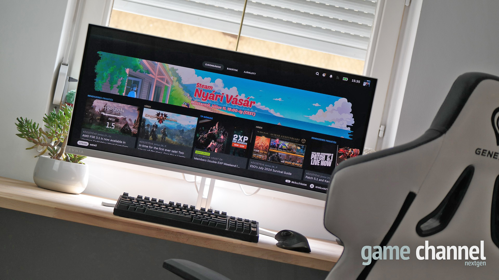 Philips Evnia 34M2C8600 monitor teszt – nagyképű, de van mire