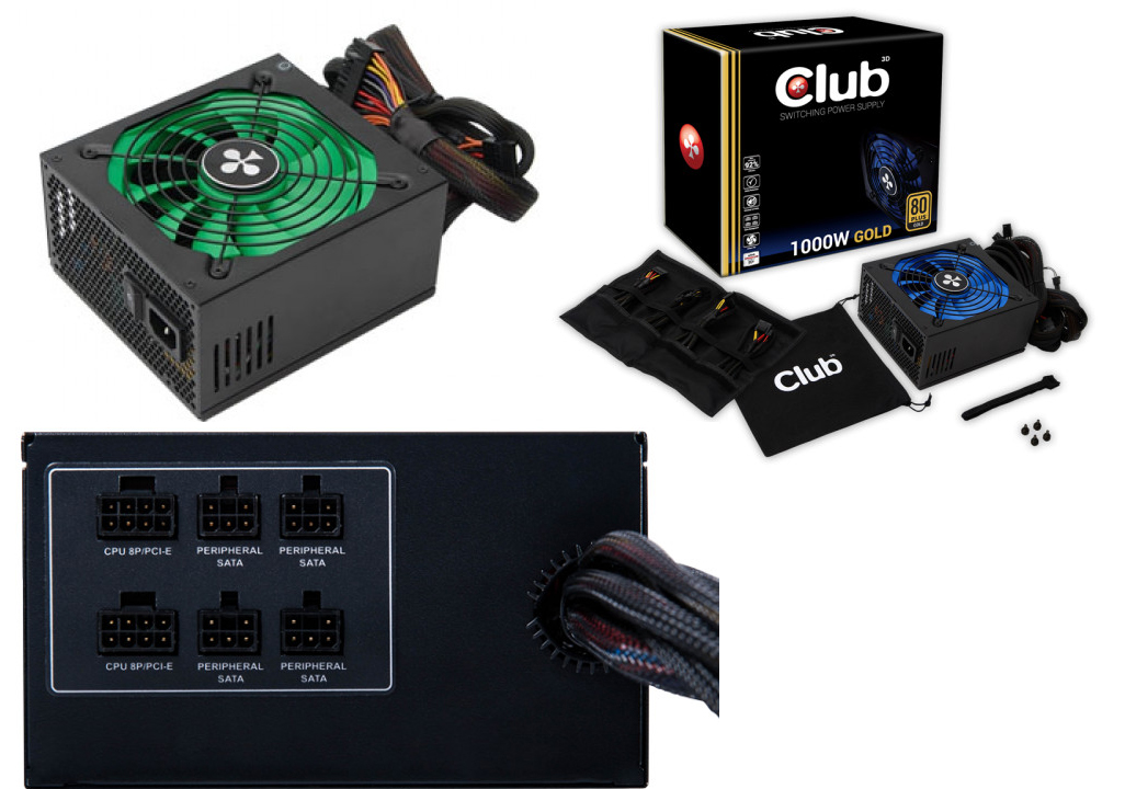 700 és 1000 wattos 80 Plus Gold tápokat mutatott be a Club 3D