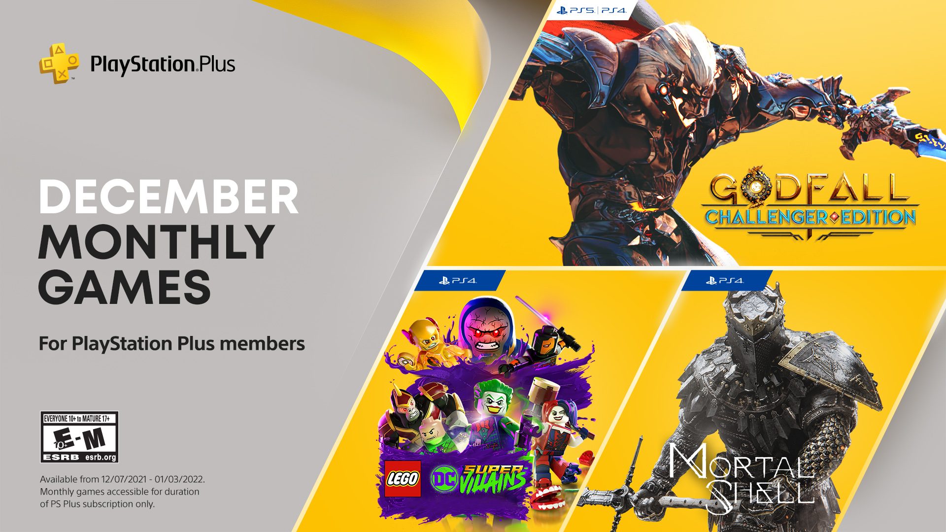 Godfall és Mortal Shell a decemberi PlayStation Plus kínálatában