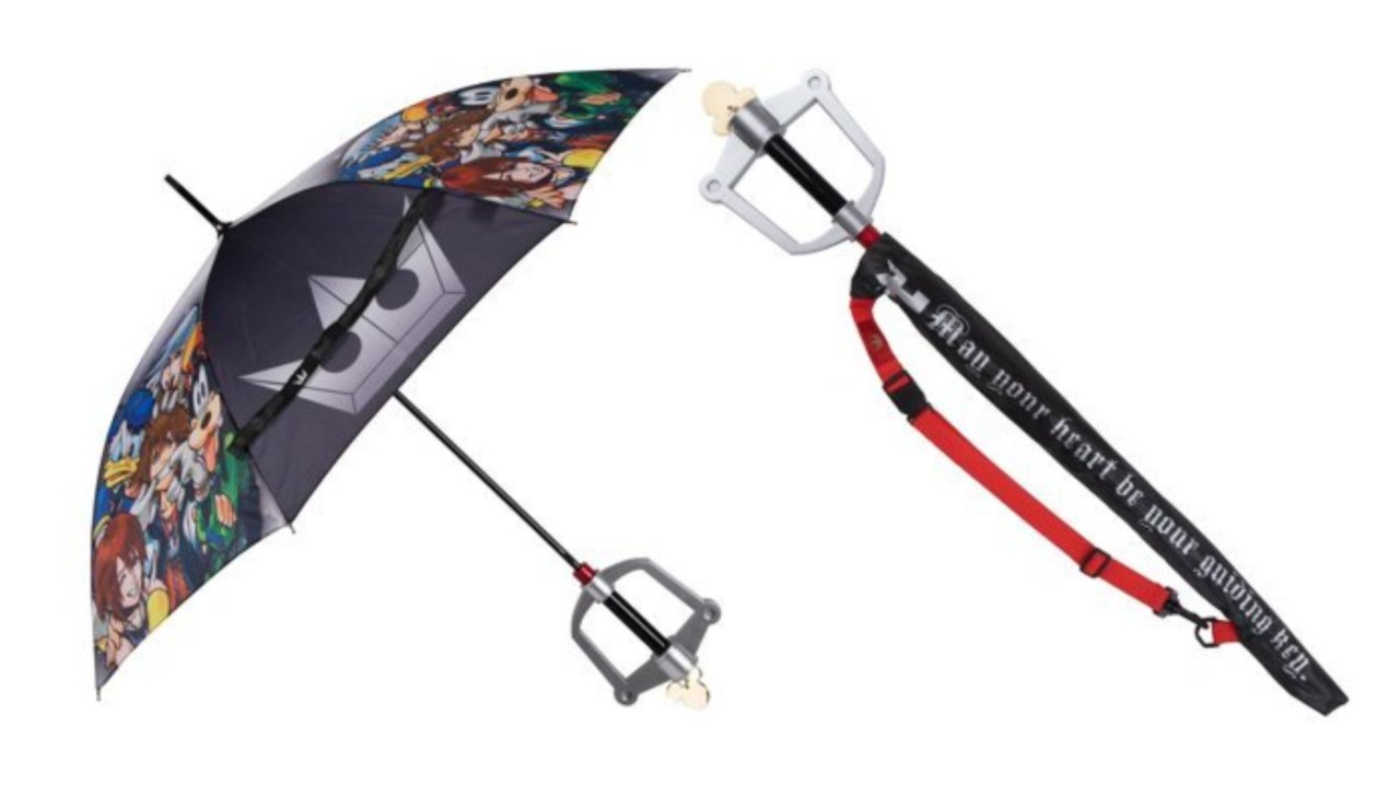 A Keyblade-nek látszó Kingdom Hearts esernyőnél vagányabbat ma már biztosan nem látsz