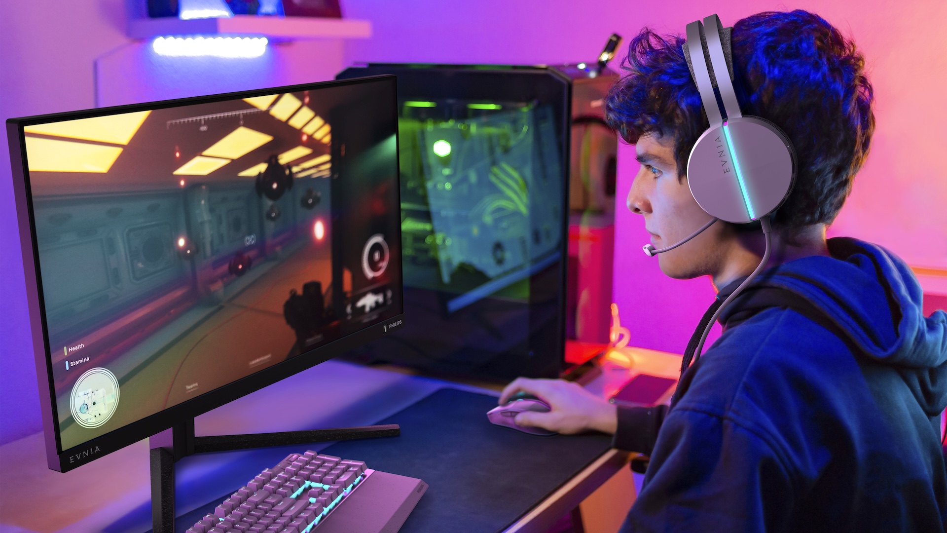 A Philips Evnia 27M2N3800A egy gombnyomással vált két játékmód között