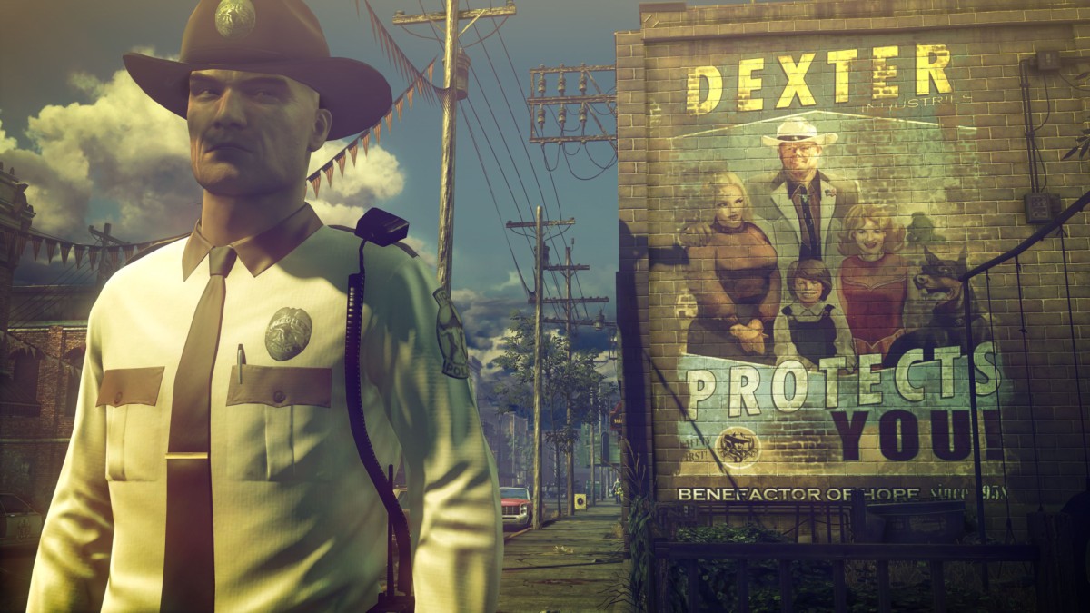 A 47-es ügynök sheriff egyenruhában pózol a legfrissebb Hitman: Absolution screenshoton