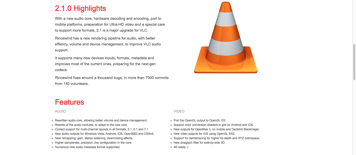 A 4K felbontást is támogatja az új VLC Media Player