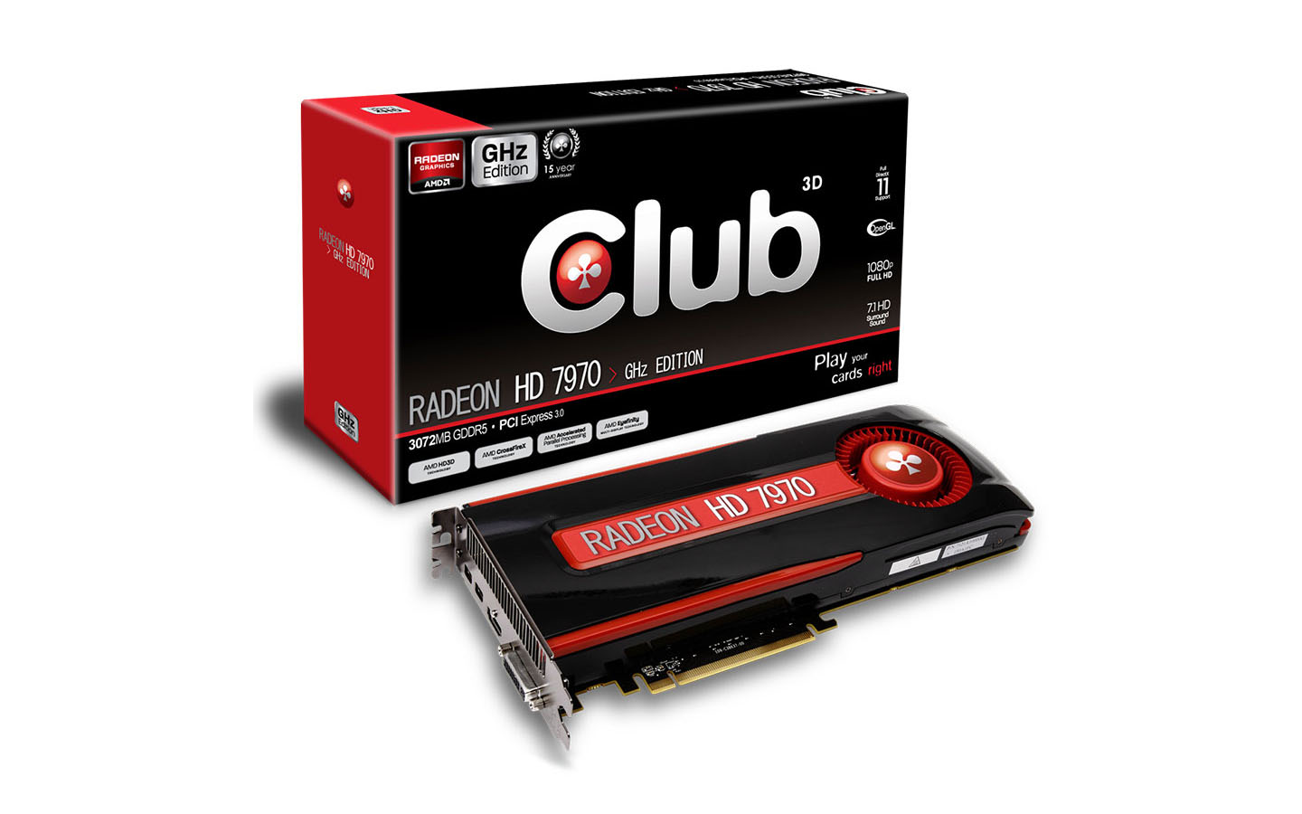 A Club 3D bemutatta új HD 7970 GHz Edition videokártyáját