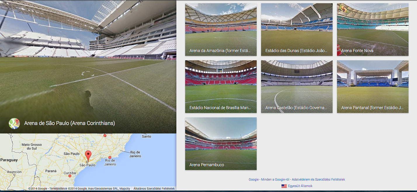 A labdarúgó világbajnokság helyszíneire kalauzol el minket a Google