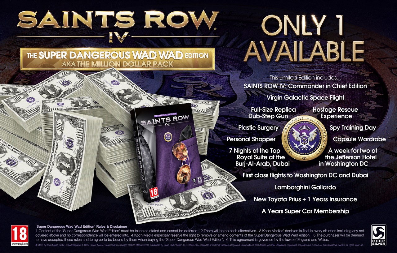 A millió dolláros Saints Row 4 kiadás