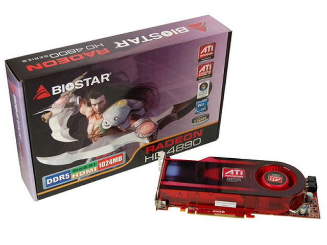 A Biostar is bejelentette a HD 4890-es kártyáját