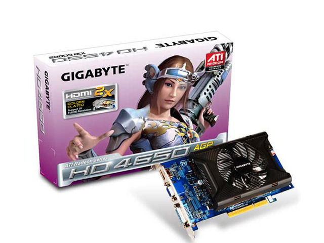 AGP-s Radeon HD 4650 a Gigabyte kínálatában