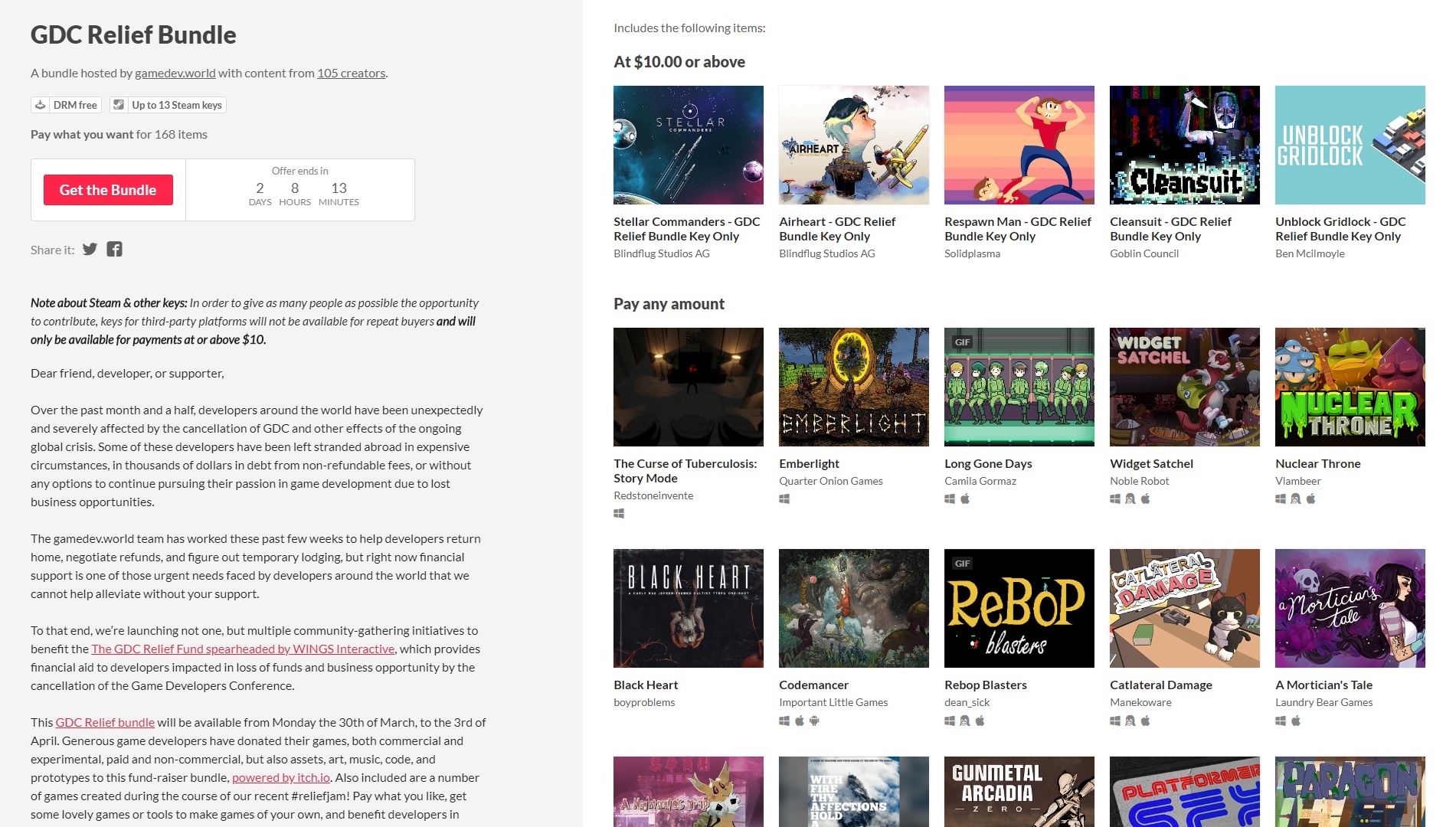 Akciós játékcsomag vásárlásával tudjuk megtámogatni a GDC 2020 elmaradása miatt bajba jutott fejlesztőket