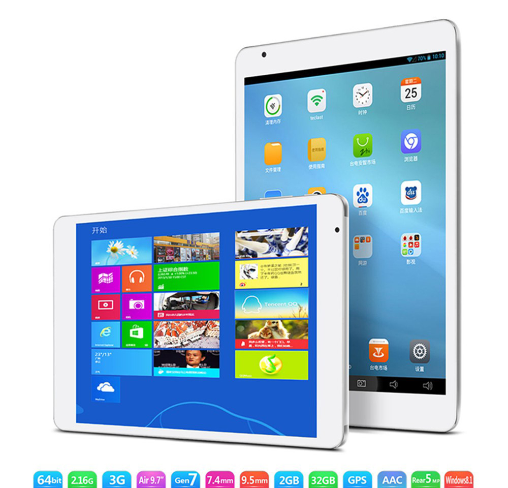 Android és Windows is telepítve van a Cube új táblagépén