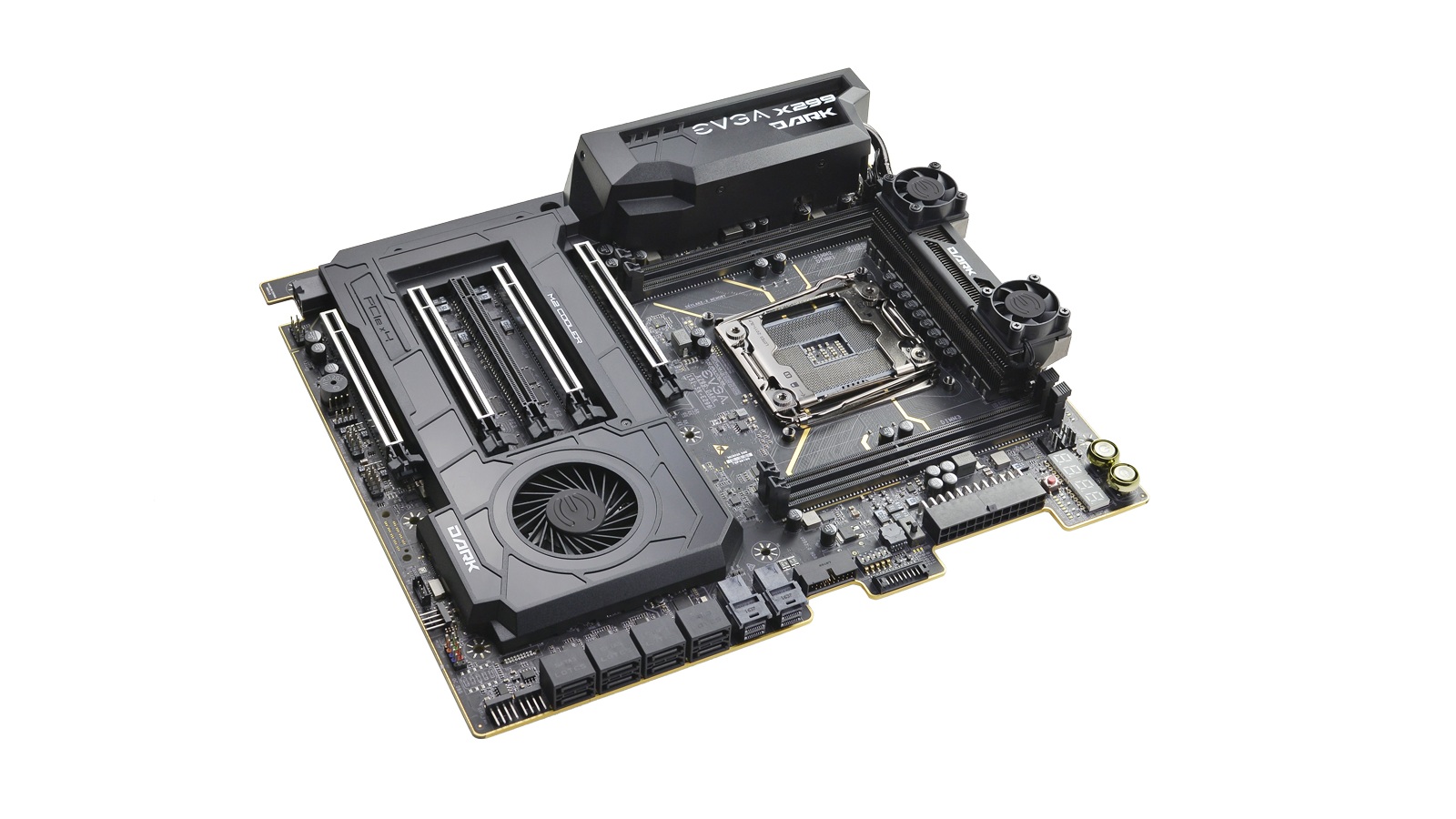 Az EVGA X299 Dark alaplap nagyon sötét, de mégis nagy a tudása