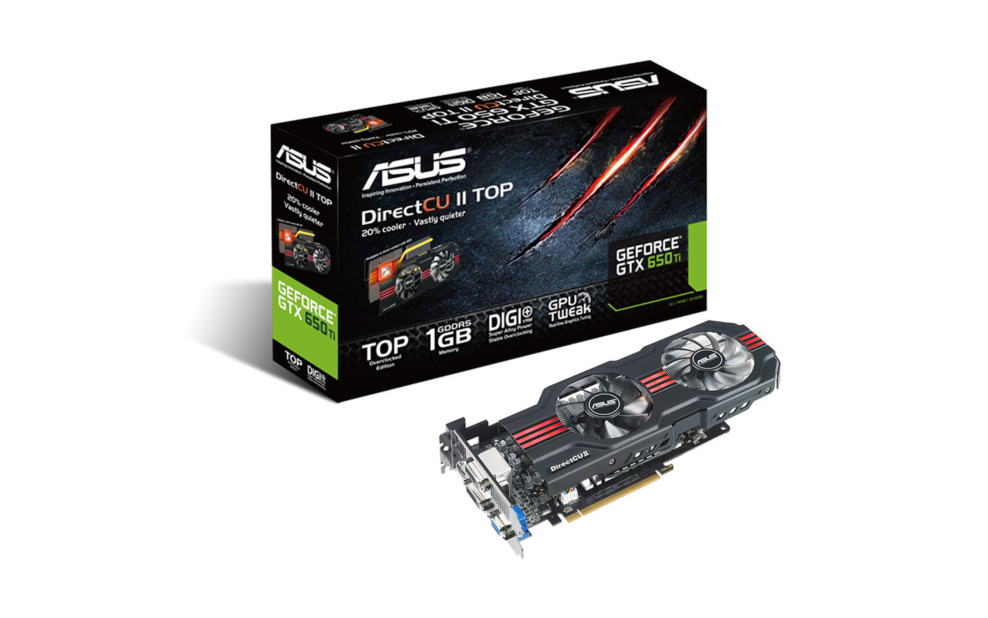 Az Asus bemutatta új GTX 650 Ti DirectCU II gyorsítóit