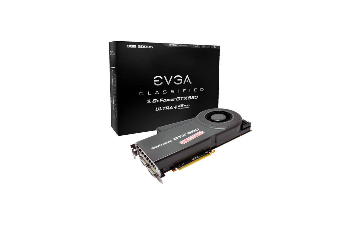 AZ EVGA bemutatta új GTX 580 Classified Ultra gyorsítóit