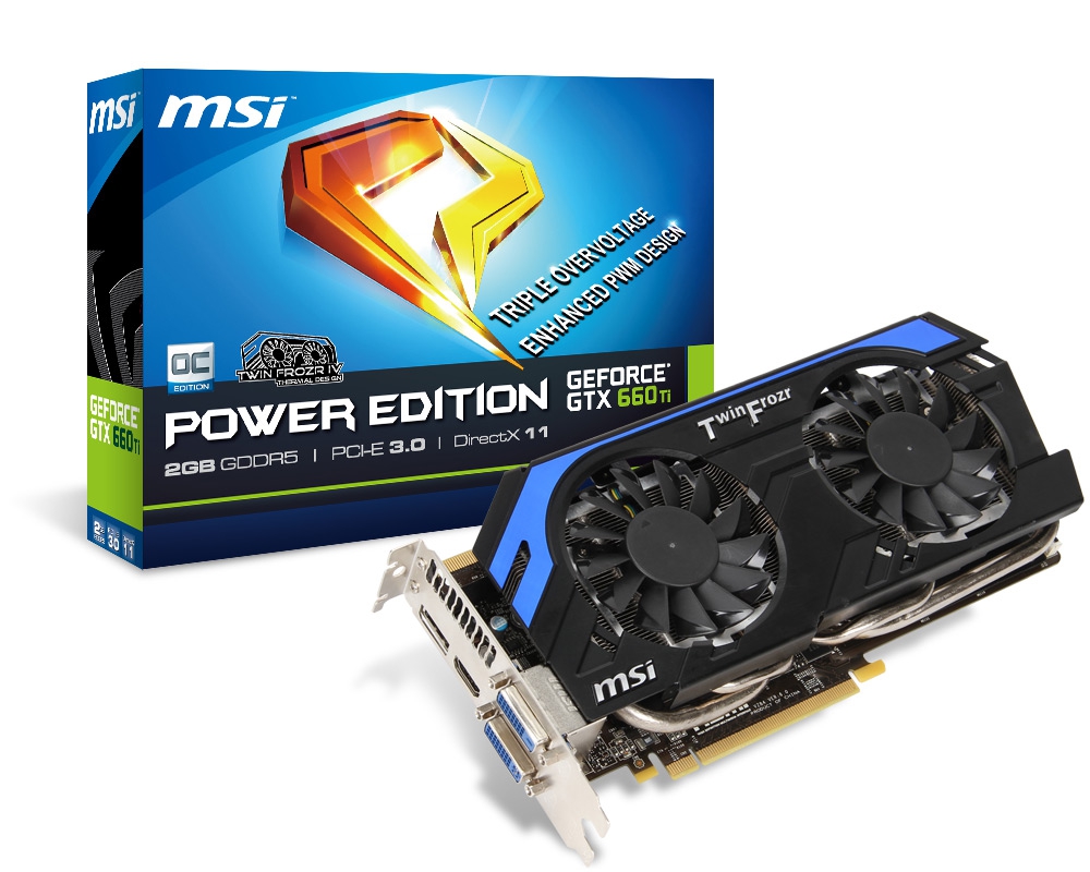 Az MSI bejelentette új GTX 660 Ti Power Edition gyorsítóit