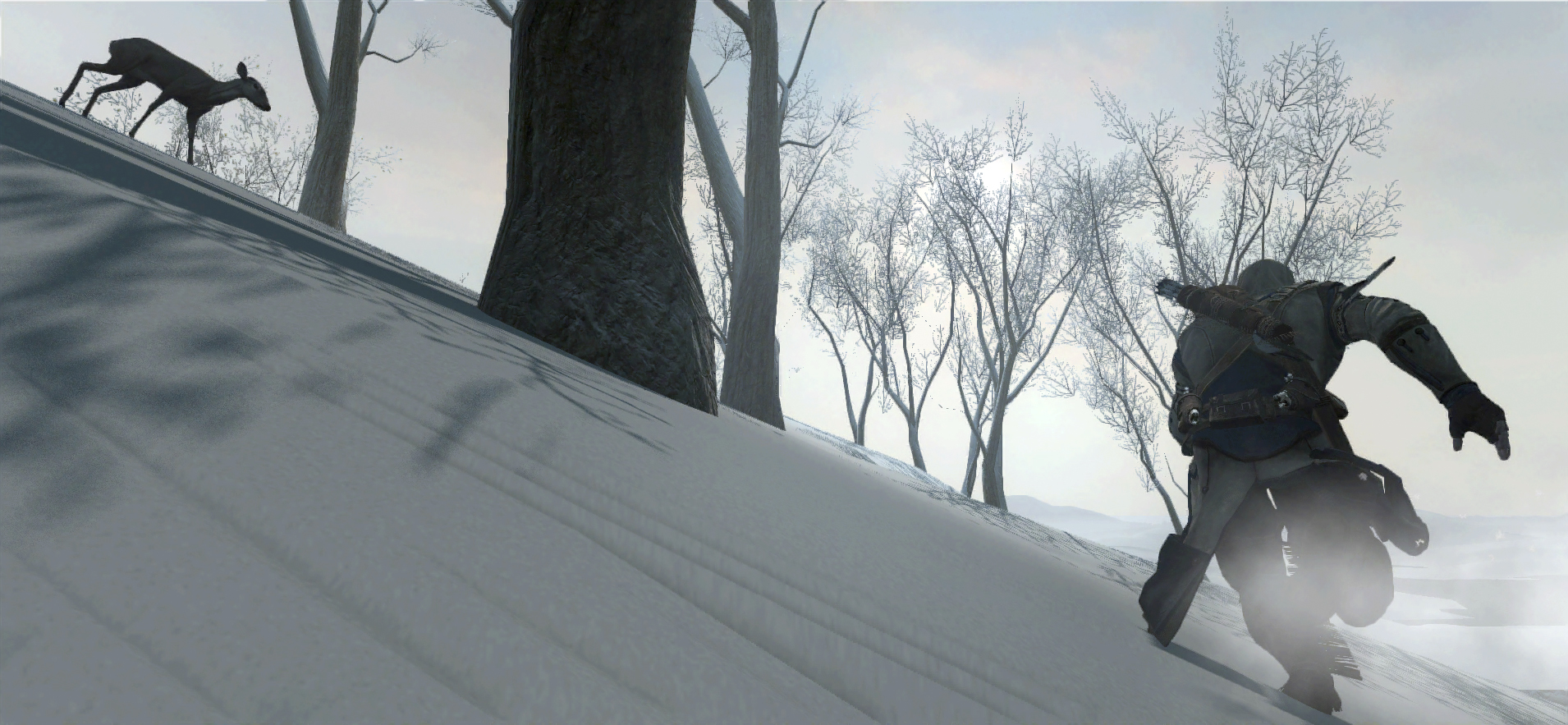 Az új Assassin's Creed 3 screenshotok alapján Connor igencsak el lesz havazva…