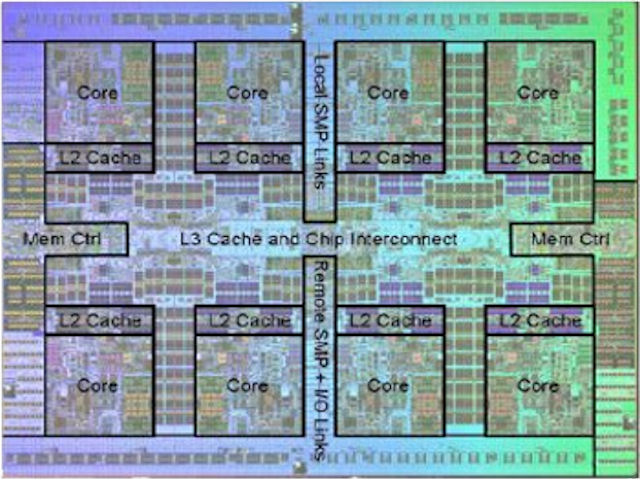 Az IBM bejelentette az új Power7 szerverprocesszorát