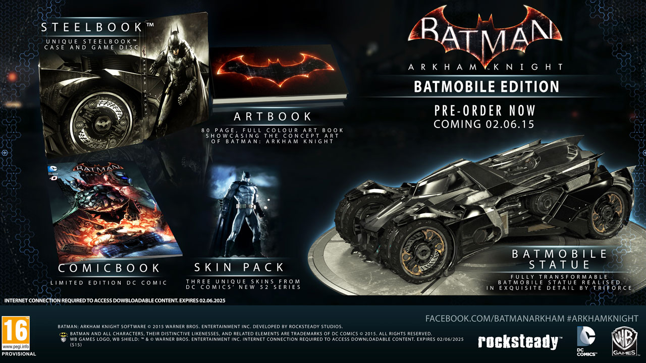 Batmobile modell az Arkham Knight gyűjtői kiadásában