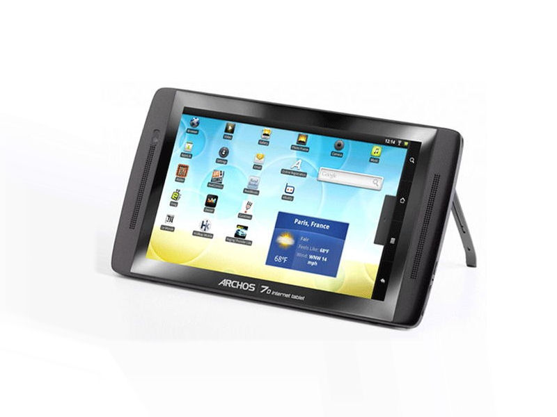 Boltok polcain a 250 GB-os HDD-vel szerelt Archos 70