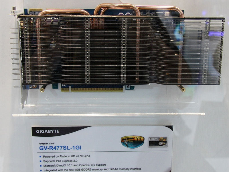 Computex 2009: Passzív hűtéssel szerelt videokártyák a Gigabyte-tól
