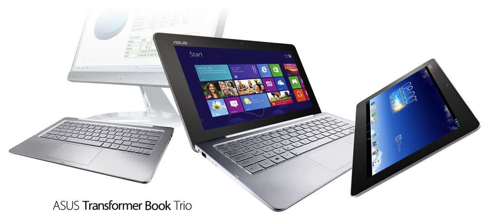 Computex 2013: Az Asus bejelentette új Transformer Book Trio hibrid noteszgépét