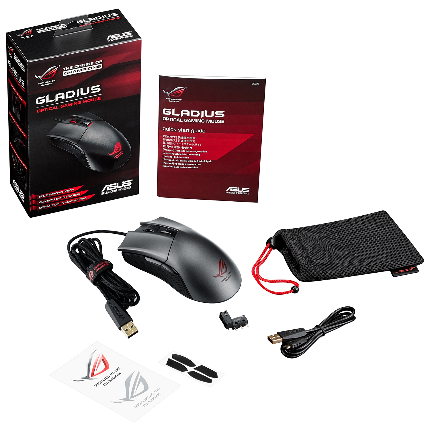 Cserélhető kábellel és még néhány extrával kapható az ASUS ROG Gladius