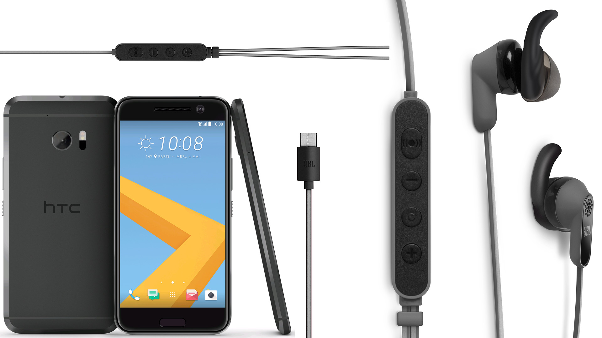 Drágán érkezik a HTC és a JBL USB Type-C fülhallgatója