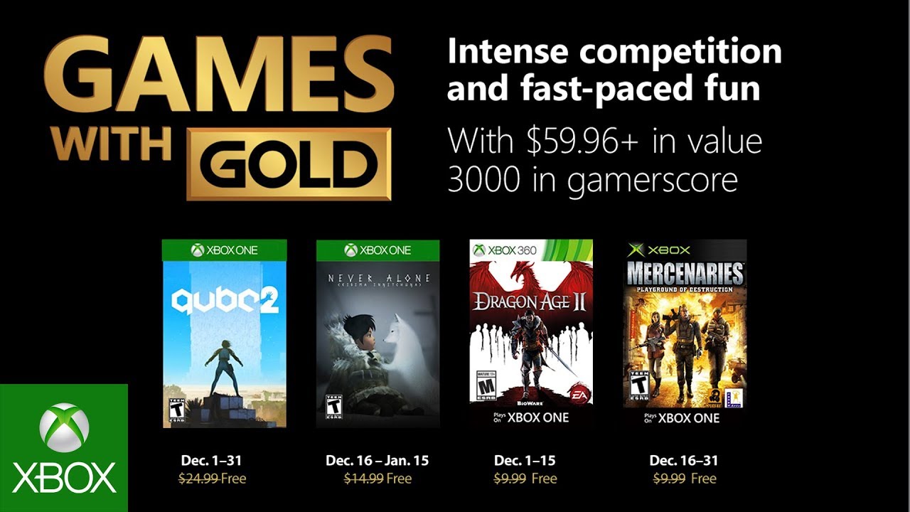 Dragon Age II és Mercenaries a Games with Gold decemberi kínálatában