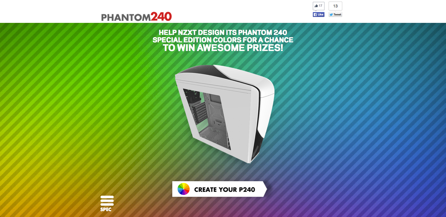 Értékes NZXT csomagot nyerhetünk saját Phantom 240 festésünkkel
