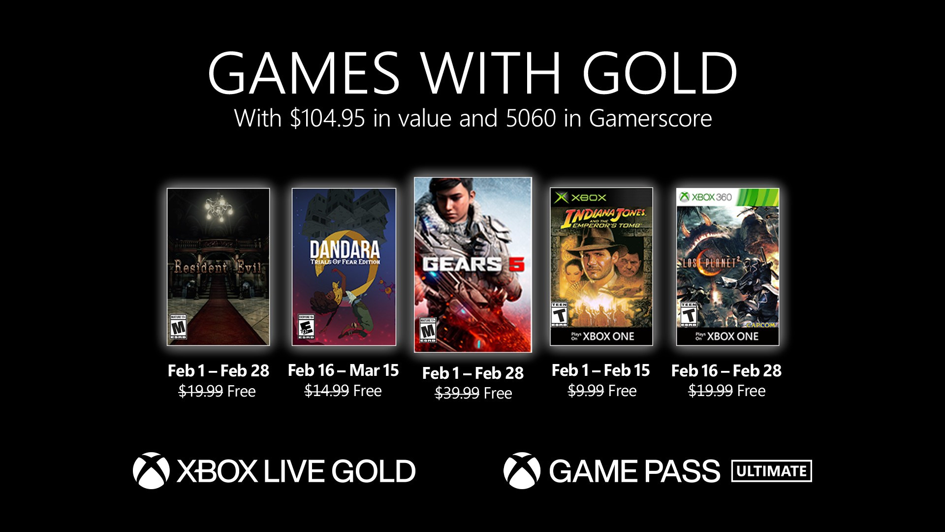 Februárban öt játékot ad ingyen a Microsoft a Games With Gold keretein belül