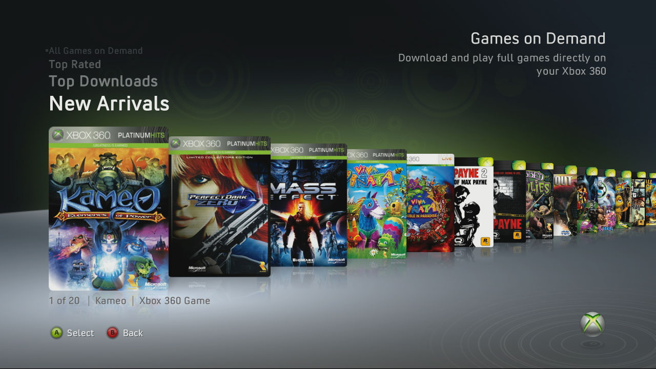 Frissítve az Xbox Live Games On Demand szolgáltatás