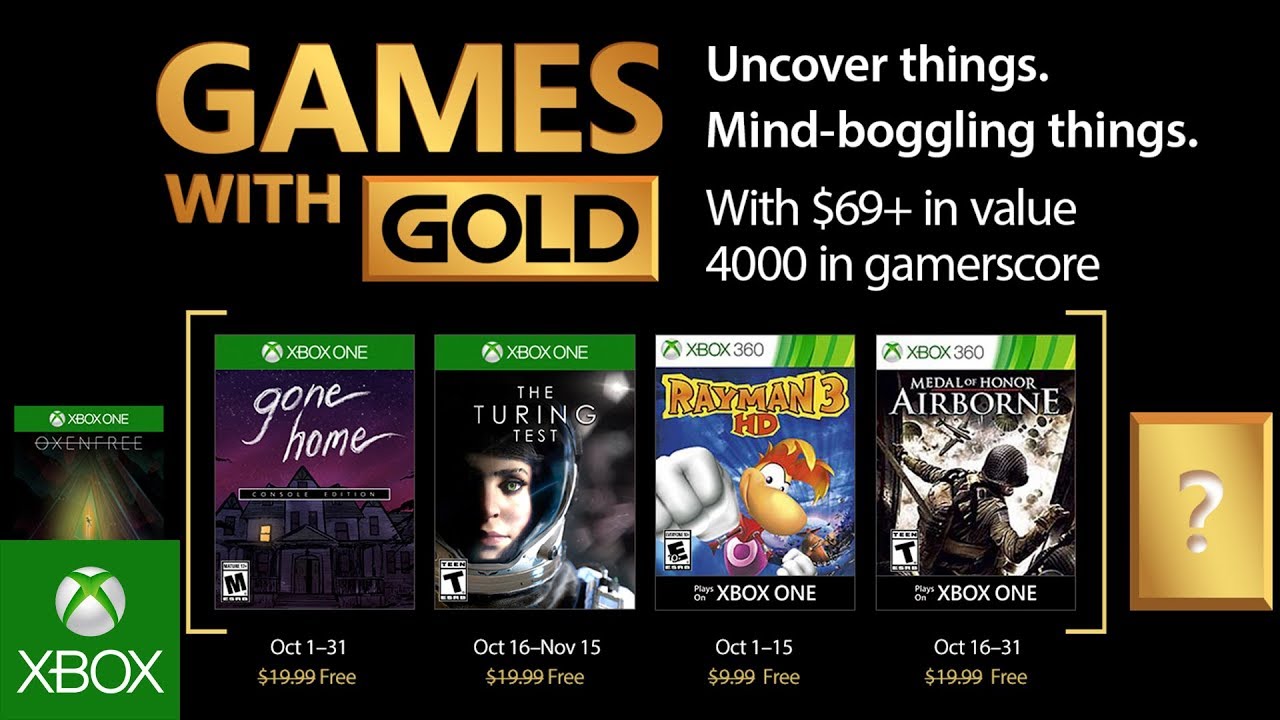 Gone Home és Medal of Honor: Airborne a Games with Gold októberi ingyen játékai között