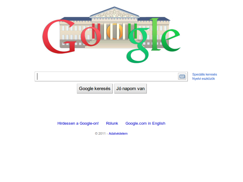 Google logo az 1848-49-es forradalom és szabadságharc emlékére