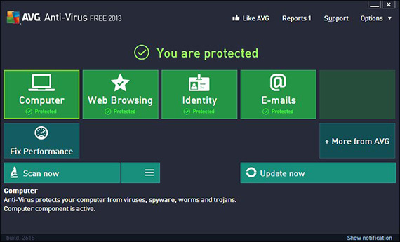 Gyorsabb működést ígér a legújabb AVG Anti-Virus Free 2013